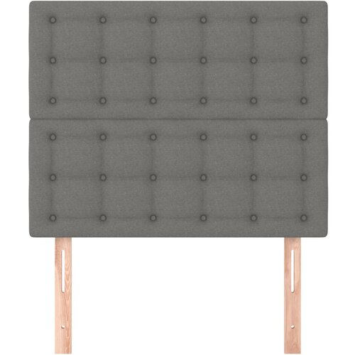  Uzglavlje tamno sivo 80x5x118/128 cm tkanina Slike