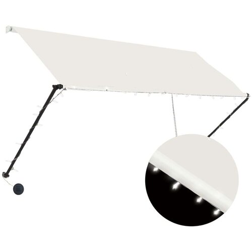  Zložljiva tenda z LED lučmi 250x150 cm krem, (20609737) Cene