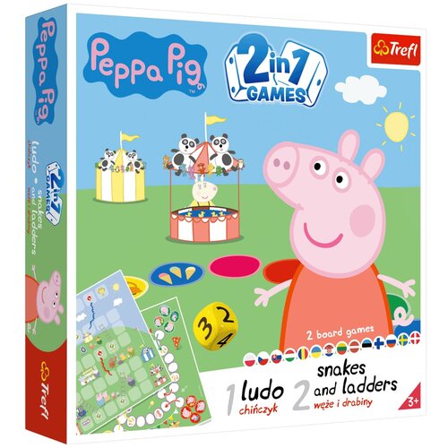 Trefl 2v1 spomin + človek ne jezi se Pujsa Pepa Slike