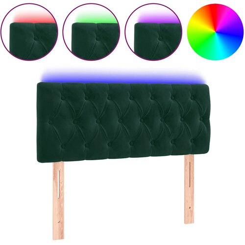  LED uzglavlje tamnozeleno 100x7x78/88 cm bar&amp;scaron;unasto Slike