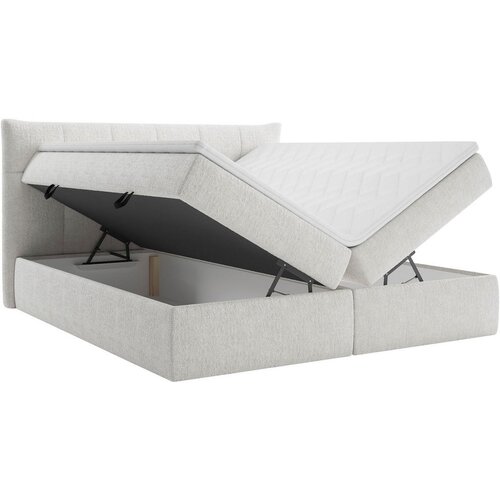 Boxxx POSTELJA Z VZMETNICO 180 cm x 200 cm , tekstil bela Slike