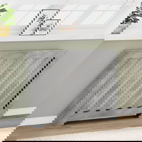 VidaXL Pokrov za radijator hrasta sonome 104x20x82cm konstruirano drvo Slike