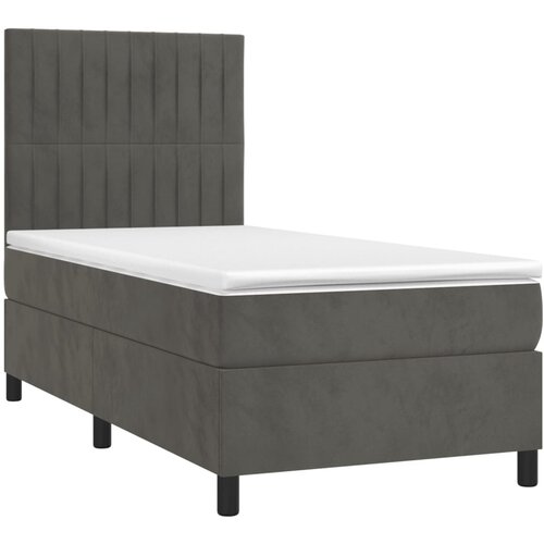 Box spring krevet s madracem tamnosivi 100x200 cm bar&amp;scaron;unasti Slike