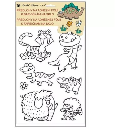  Nalepke za slikanje na steklo z motivom dinozavra - 30x21 cm Slike