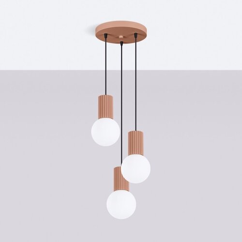 Sollux SL.1735 - visilica na sajli halo 3xG9/8W/230V, prečnik 25 cm, braon Slike