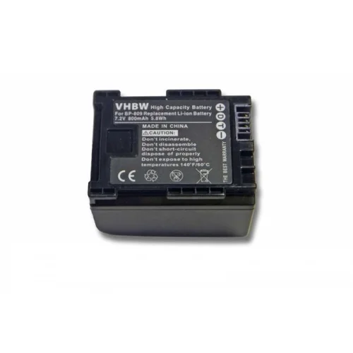  Baterija BP-809 za Canon FS10 / HF10 / HF100 / Legria HF-G10 / HF-S100, 800 mAh