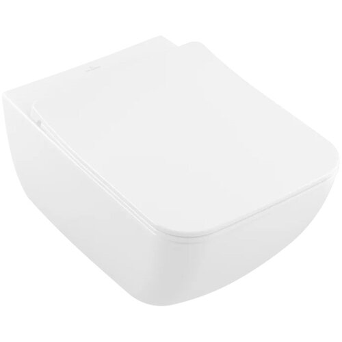 Villeroy Boch 4611RLR1 Venticello Combi-Pack CeramicPlus viseča brezrobna WC školjka z WC desko s počasnim zapiranjem Cene