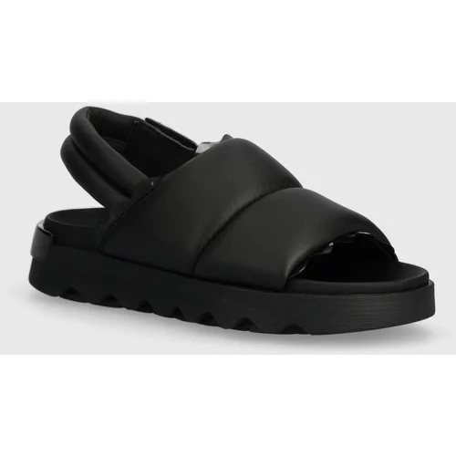 Sorel Usnjeni sandali VIIBE SLINGBACK ženski, črna barva, 2069941010