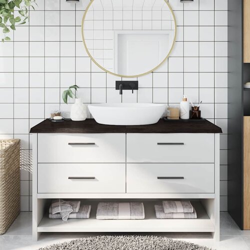  Kupaonska radna ploča tamnosmeđa 140x60x(2-4) cm tretirano drvo Cene