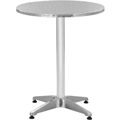 vidaXL Vrtni stol srebrni 60 x 70 cm aluminijski