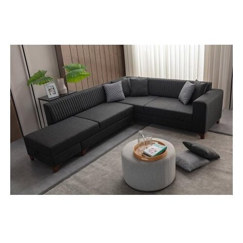 Atelier Del Sofa Ugaona sofa na razvlačenje Zapad Lijevo, 230 x 285 cm, Antracit Cene