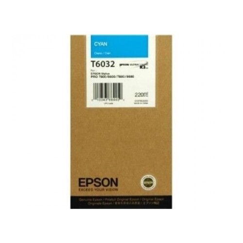 Epson Tinta T6032, ink cyan, StylusPro 7800, 7880, C13T603200 Slike
