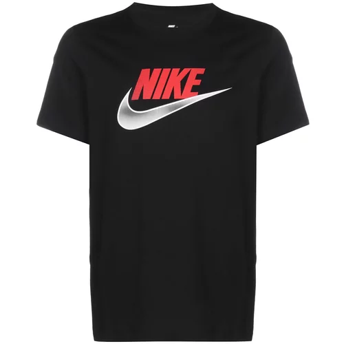 Nike Sportswear Majica 'Futura' siva / rdeča / črna / bela