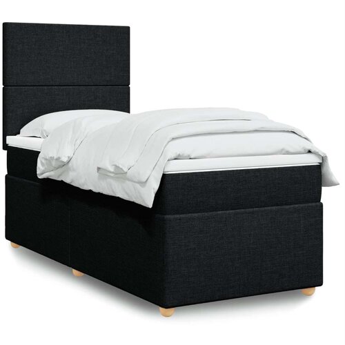 Box spring krevet s madracem crni 80 x 200 cm od tkanine Cijene