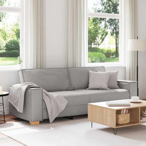 VidaXL Trosjed/Kauč/Samostojeća Sofa Oblačno Siva 180 cm Tkanina Slike