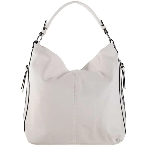 Fashionhunters White roomy shoulder bag made of ecological leather