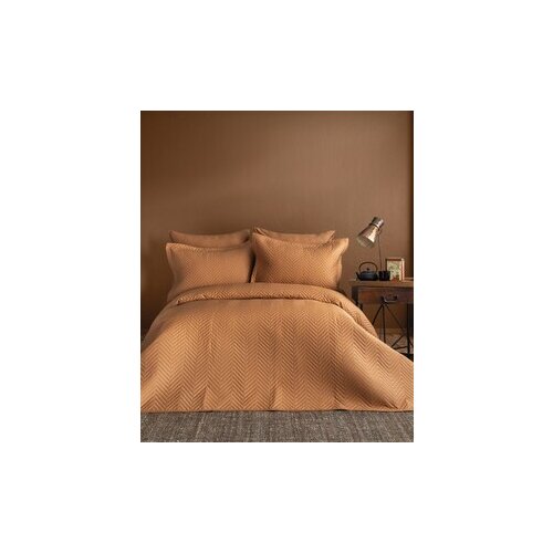 Dekordom Prekrivač set issimo double - simply satin - terra cota Cene