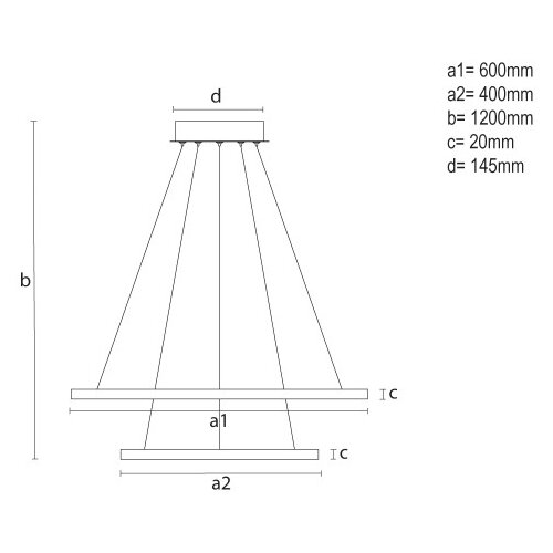 led prigu&amp;scaron;iva lampa na sajli LED/55W/230V 3000-6500K prečnik 60 cm + daljinski upravljač Slike