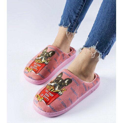 Gemre Dark Pink Soft Frenchfries Slippers Cene