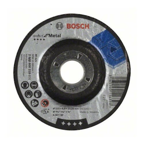 Bosch brusna ploča ispupčena expert for metal A 30 T BF, 115 mm, 6,0 mm ( 2608600218 ) Slike