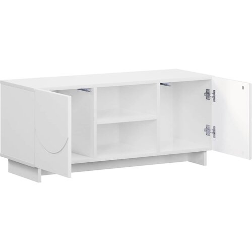  TV stalak 90 x 34.5 x 40 cm Bijela visokog sjaja Slike