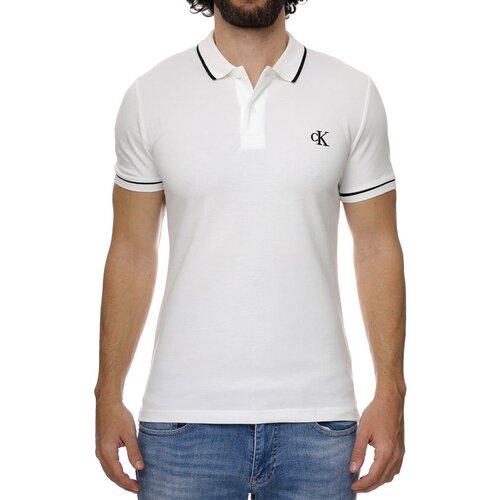 Calvin Klein Muška polo majica J30J315603, Bela Cene
