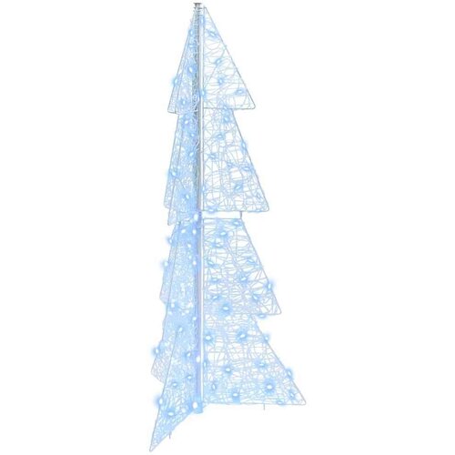 vidaXL Božično drevo med 100 LED Hladno belo 120 cm Akril Cene