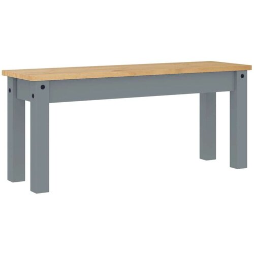 vidaXL Blagovaonska klupa Panama sivi 105x30x45 cm od masivne borovine Cijene