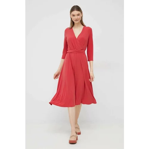 Polo Ralph Lauren Obleka rdeča barva