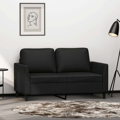  Dvosed črn 120 cm umetno usnje Cene
