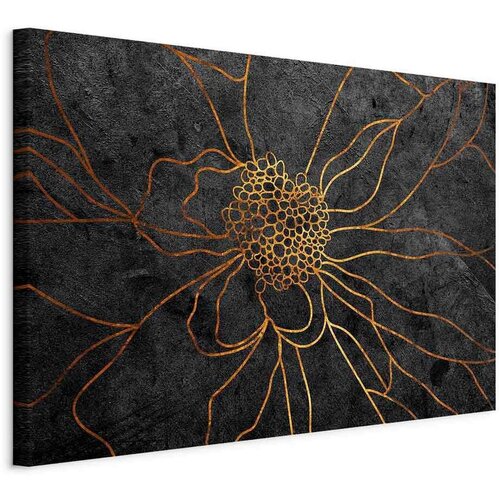 Artgeist Slika Na Platnu Flower In Gold Cene