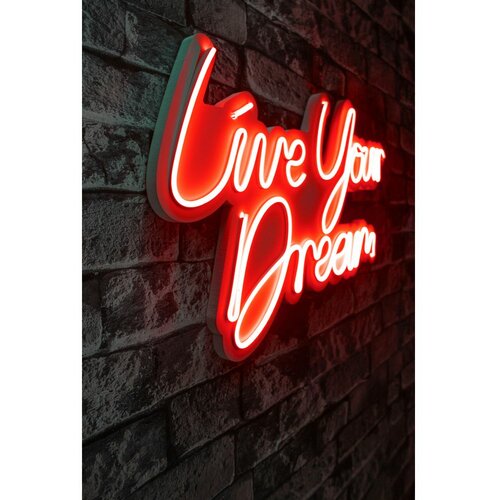 Wallity Live Your Dream - Red Red Decorative Plastic Led Lighting Slike