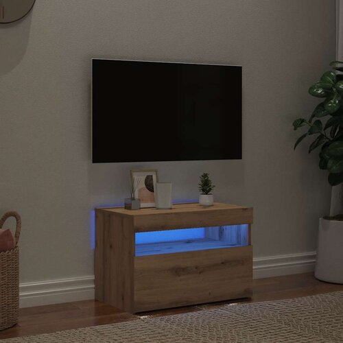 TV ormarić s LED svjetlima Artisan hrast 60x35x40 cm Cijene