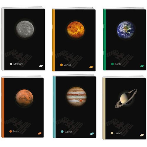 Elisa Zvezek A5 Planeti, brezčrtni, 52 listov Slike