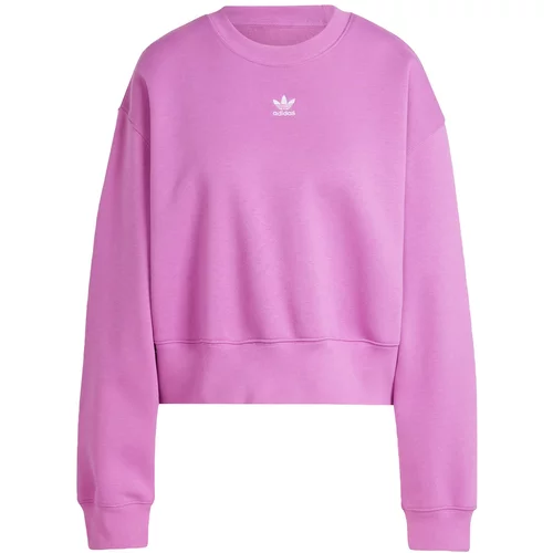 Adidas Sweater majica 'Adicolor Essentials' šljiva / bijela