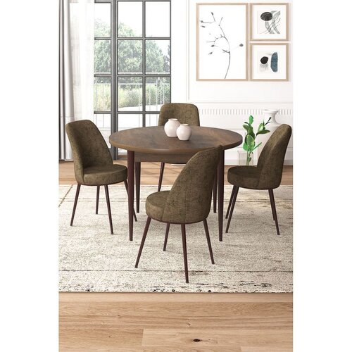 Hanah home Set Trpezarijski sto i 4 stolice, Smeđa Cene