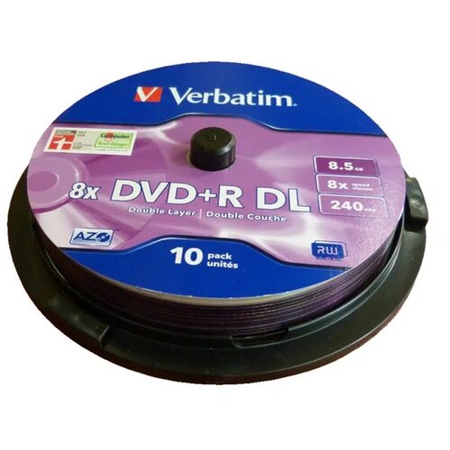 Verbatim dvd+r rl, 8.5GB, 8x Slike