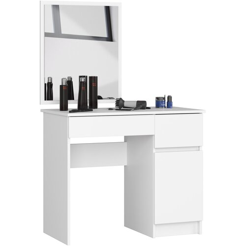 AKORD kosmetična toaletna miza s kosom P-2/SL 500x600 desno belo, (21713492) Cene