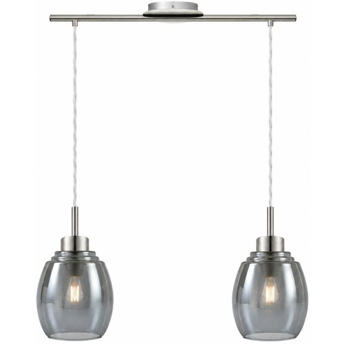 Brilagi LED luster na sajli RETRO GLASS 2xE27/60W/230V matirani hrom/zadimljena siva Slike