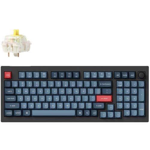 KEYCHRON V5 Max QMK/VIA Brezžična Mehanska Tipkovnica, Bluetooth / 2.4 GHz, Banana Tactile Switch, US Layout, V5M-D4, (21733139) Cene