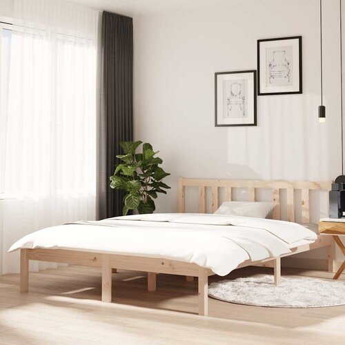  Okvir za krevet od masivnog drva 135 x 190 cm bračni Cijene