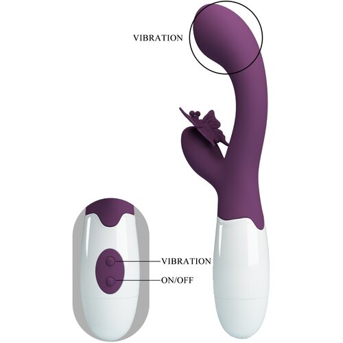 Pretty Love Butterfly Kiss Rabbit Vibrator Purple Slike