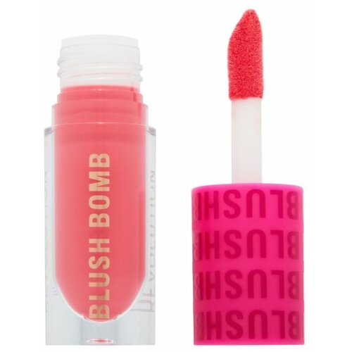 Makeup Revolution Blush Bomb Tečno rumenilo, Savage Coral, 4.6 ml Cene