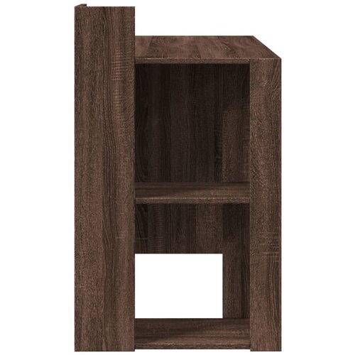  Uredski stol boja smeđeg hrasta 103,5x56,5x94 cm drveni Slike