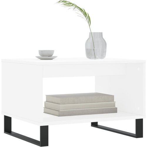  Stolić za kavu bijeli 60 x 50 x 40 cm od konstruiranog drva Slike