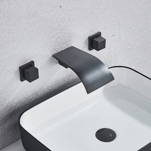 Kranig Kraanwerk oblikovanje | mešalna armatura za kad in umivalnik | gumbi | curved spa | mat črna, (21731893) Cene