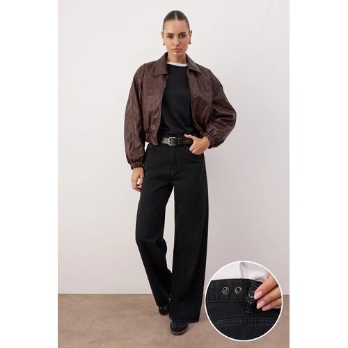 TRENDYOLMILLA ženske pantalone Twoaw26Je00265, Crna-Black Cene