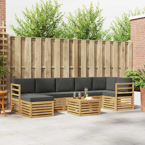  Set vanjskih sofa 8 kom. Bijela i antracit Poliester Cene
