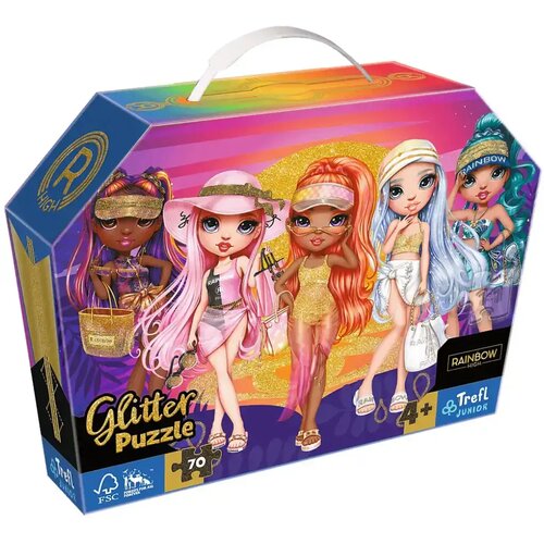 Trefl Rainbow High 70-delni bleščeči puzzle - Cene