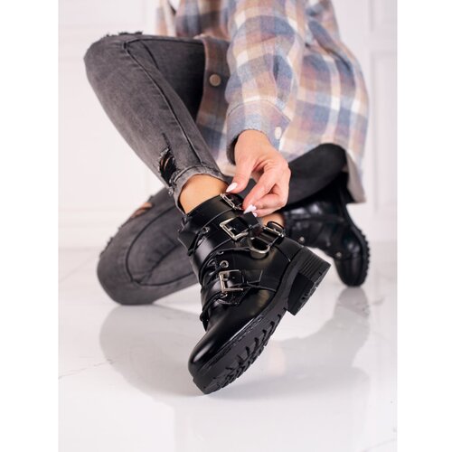 SHELOVET Black workery boots Slike